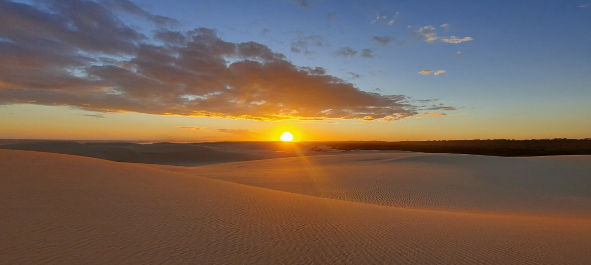 sunset over dunes